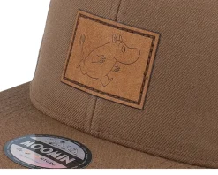 Moomin Engraved Patch Tan Brown Snapback - Moomin