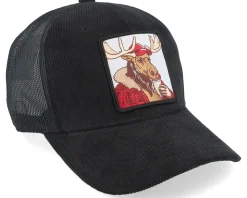 Moose Coffee Cord Black A-frame Trucker - Hunter