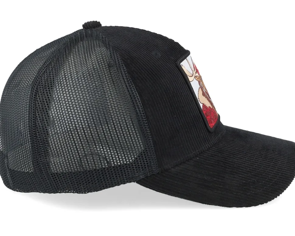Moose Coffee Cord Black A-frame Trucker - Hunter