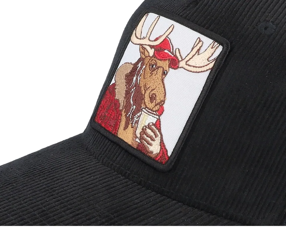 Moose Coffee Cord Black A-frame Trucker - Hunter