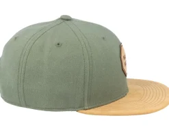 Mother Nature Patch Suede Olive Snapback - Iconic
