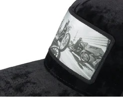 Motorcycle Club Bike Riders Velvet Black A-Frame Trucker - Calza Pennello
