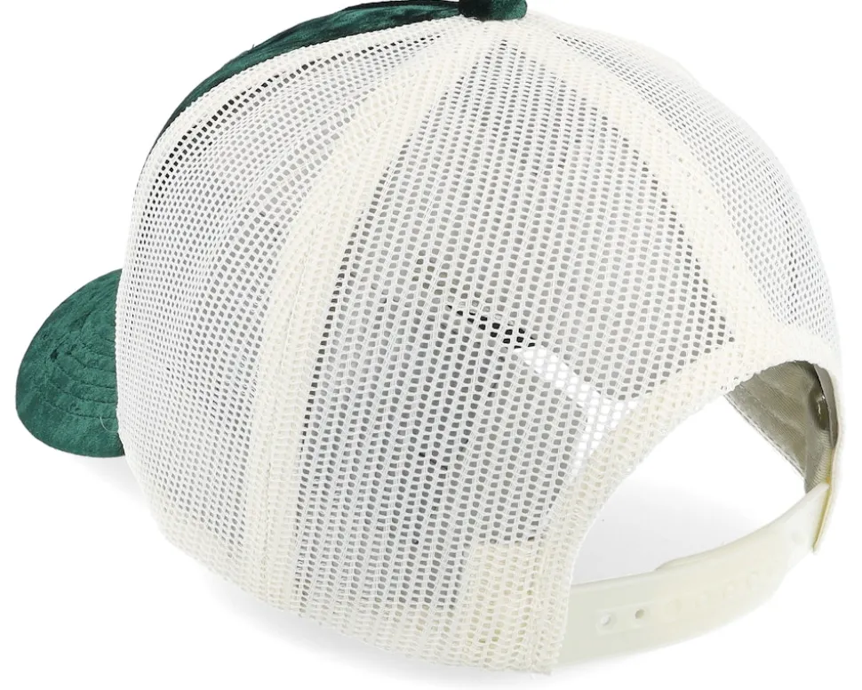 Motorsport Victory Celebration Velvet Green/Ivory A-Frame Trucker - Calza Pennello