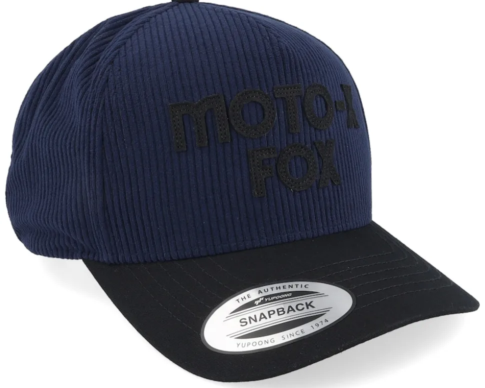 Moto-x Corduroy Hat Midnight A-Frame Adjustable - Fox