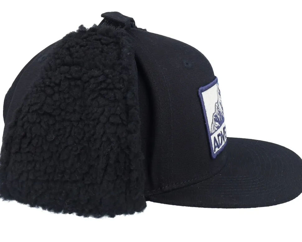 Mountain Adventure Canvas Flatbrim Black Earflap - Wild Spirit