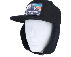 Mountain Adventure Canvas Flatbrim Black Earflap - Wild Spirit