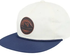 Mountain And Eagle Brown Patch Ivory/Navy Rope Snapback - Wild Spirit