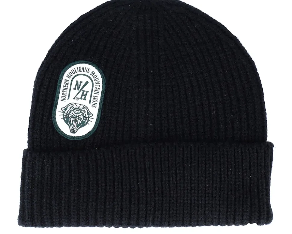 Mountain Beanie Black Cuff - Northern Hooligans