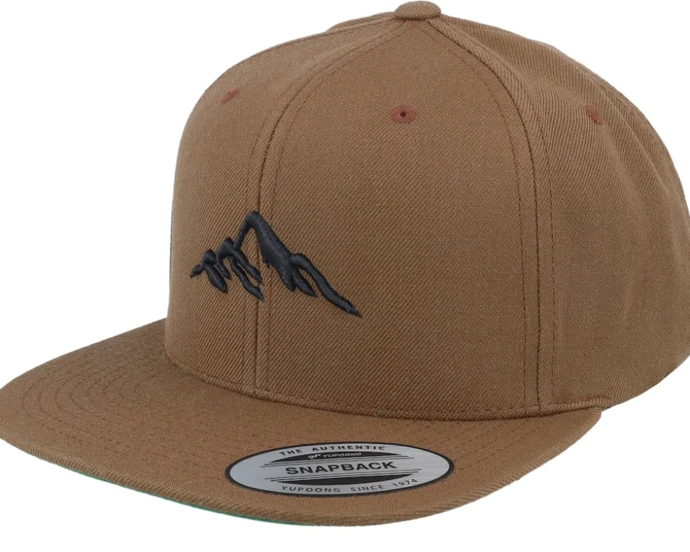 Mountain 3d Black/Tan Brown Snapback - Wild Spirit
