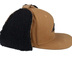 Mountain 3d Canvas Flatbrim Caramel/Black Earflap - Wild Spirit