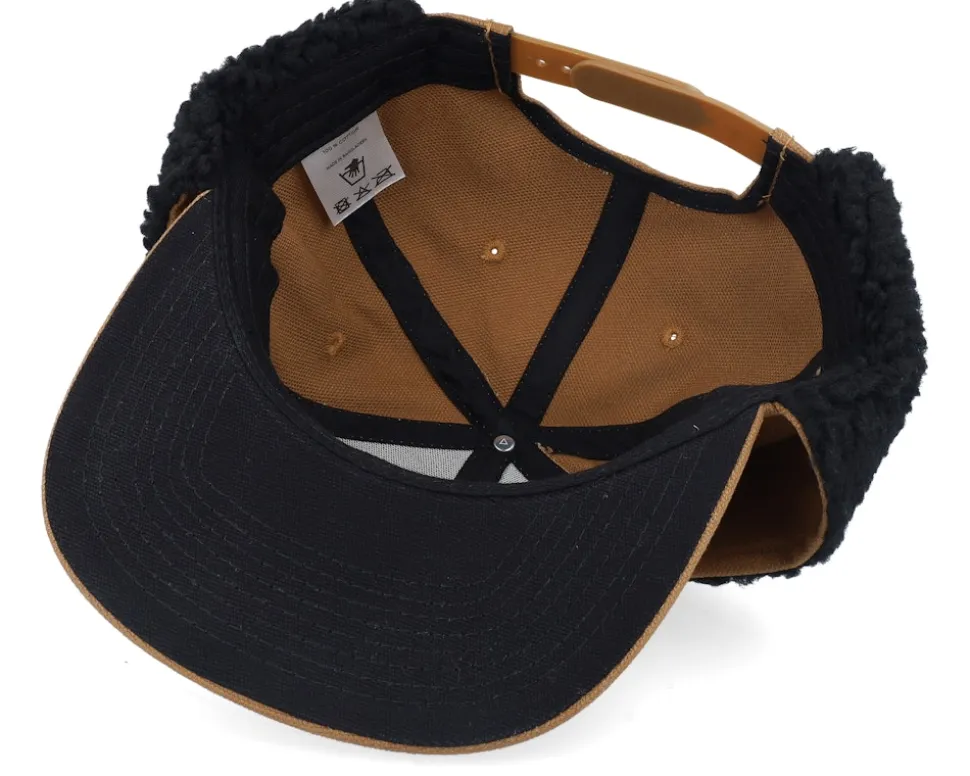 Mountain 3d Canvas Flatbrim Caramel/Black Earflap - Wild Spirit