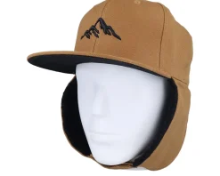 Mountain 3d Canvas Flatbrim Caramel/Black Earflap - Wild Spirit