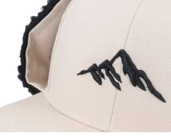 Mountain 3d Canvas Flatbrim Beige/Black Earflap - Wild Spirit