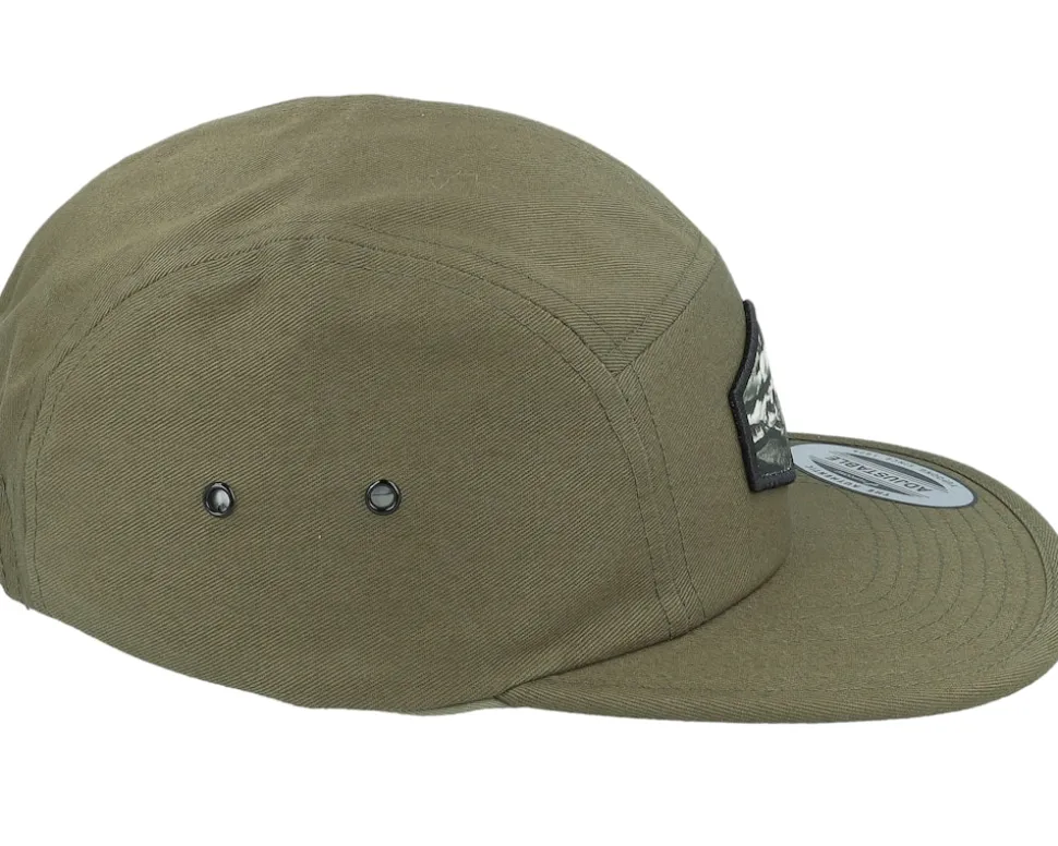 Mountains And Forest Patch Olive 5-panel - Wild Spirit