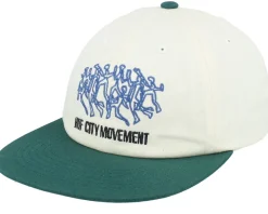 Movement 6 Panel Linen/Green Snapback - HUF