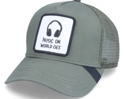 Music On World Off Patch Olive Trucker - Iconic
