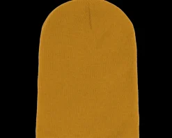 Mustard Long Blank Beanie - Beechfield