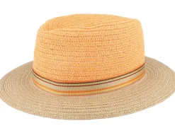 Nane Paperbraid Orange/Beige-gem Straw Hat - Mayser