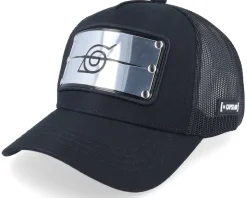 Naruto Konoha Headband Black Trucker - Capslab