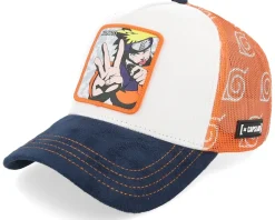 Naruto Orange/White/Navy A-Frame Trucker - Capslab