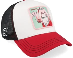 Naruto Pink Sakura Black/White/Red A-Frame Trucker - Capslab
