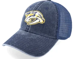 Nashville Predators Raglan Bones Navy Trucker - American Needle