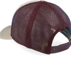 Navajo Rug Pattern 112 Split Khaki/Burgundy Trucker - Iconic