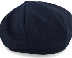 Navy Heringbone Heritage Bakerboy Flat Cap - Beechfield