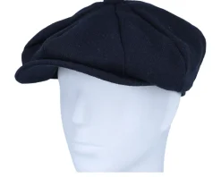 Navy Heringbone Heritage Bakerboy Flat Cap - Beechfield