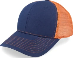 Navy/Burnt Orange Contrast Stitch Trucker - Equip