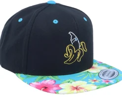 Neon Summer Banana Hawaiian Black/Aqua Snapback - Iconic