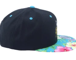 Neon Summer Banana Hawaiian Black/Aqua Snapback - Iconic