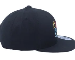 Neon Summer Beach Flamingo Black Snapback - Iconic