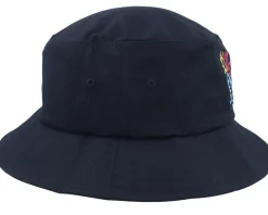 Neon Summer Beach Flamingo Black Bucket - Iconic