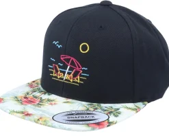 Neon Summer Beach Floral Mint Snapback - Iconic