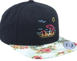 Neon Summer Beach Floral Mint Snapback - Iconic
