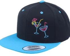 Neon Summer Drinks Black/Teal Snapback