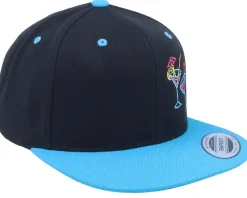 Neon Summer Drinks Black/Teal Snapback