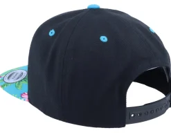 Neon Summer Love Hawaiian Black/Aqua Snapback