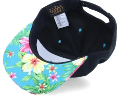 Neon Summer Love Hawaiian Black/Aqua Snapback