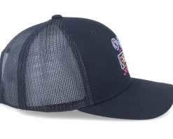 Neon Summer Old School Black Trucker