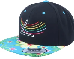Neon Summer Prism Hawaiian Black/Aqua Snapback - Iconic