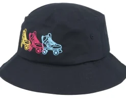 Neon Summer Retro Roller Skates Black Bucket