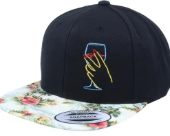 Neon Summer Wine Floral Mint Snapback - Iconic