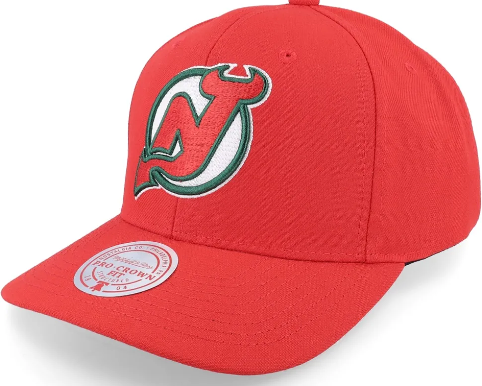 New Jersey Devils Team Ground 2.0 Pro Red Adjustable - Mitchell & Ness