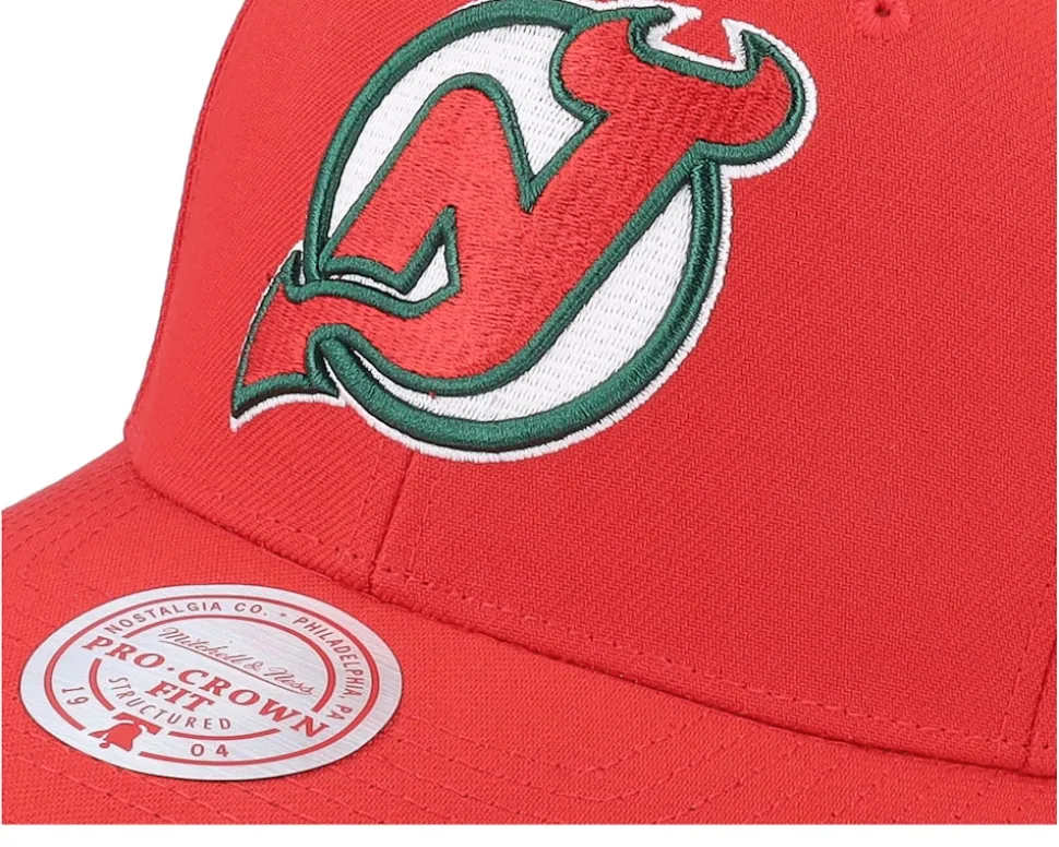 New Jersey Devils Team Ground 2.0 Pro Red Adjustable - Mitchell & Ness