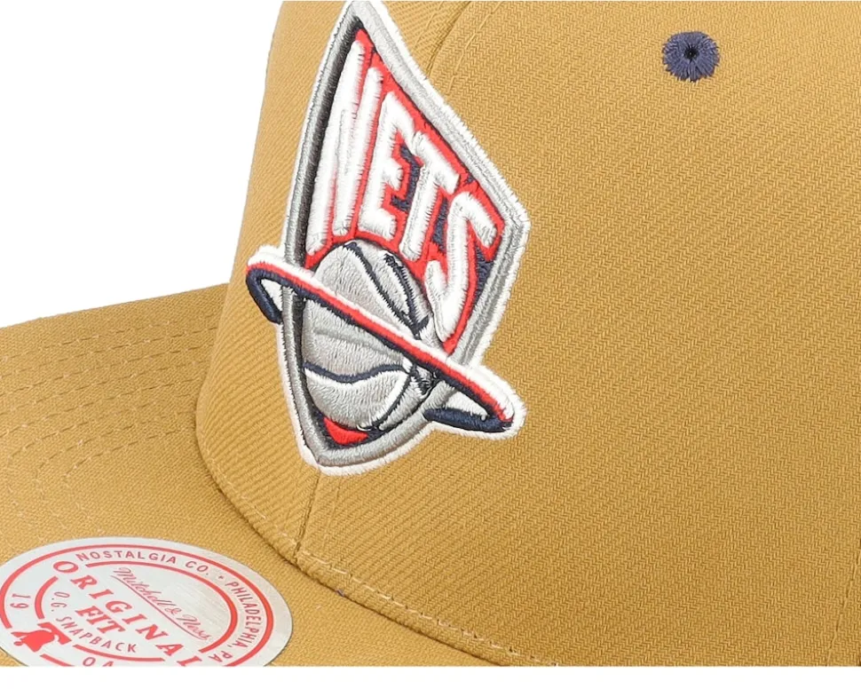 New Jersey Nets Wheat Tc Tan Snapback - Mitchell & Ness