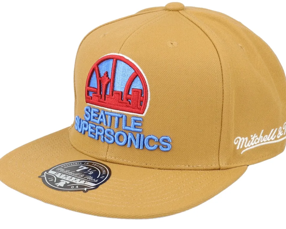New Jersey Nets Wheat Tc Tan Snapback - Mitchell & Ness