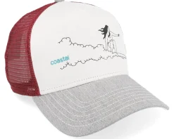 New Line Red/White/Grey A-Frame Trucker - Coastal