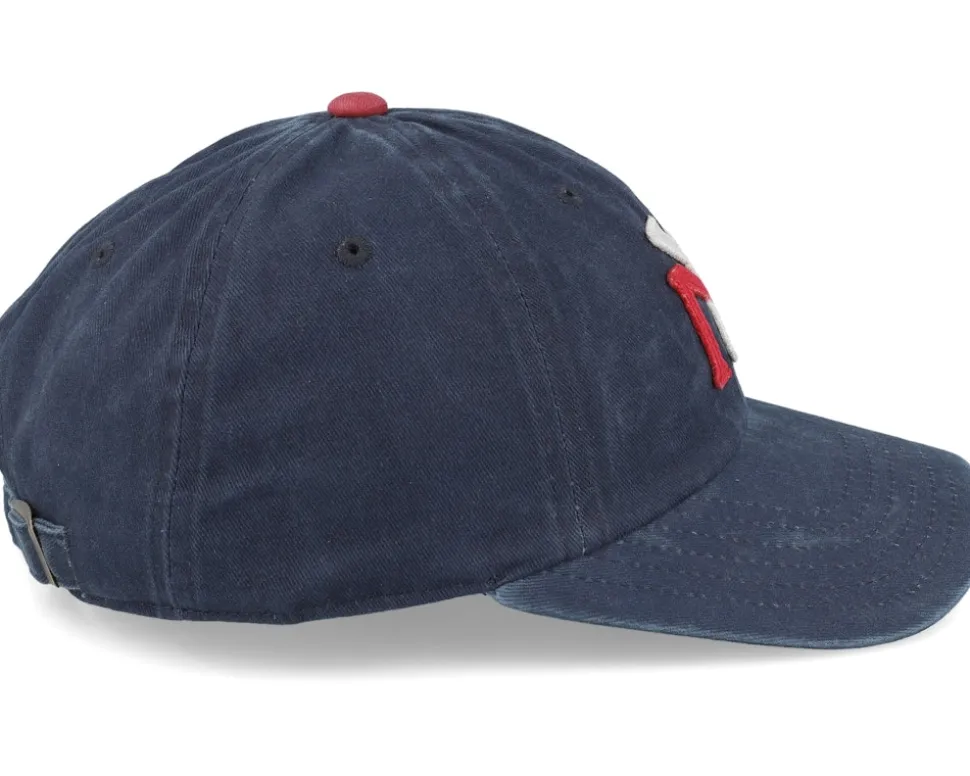 New York Americans Archive Navy & Dark Red Dad Cap - American Needle